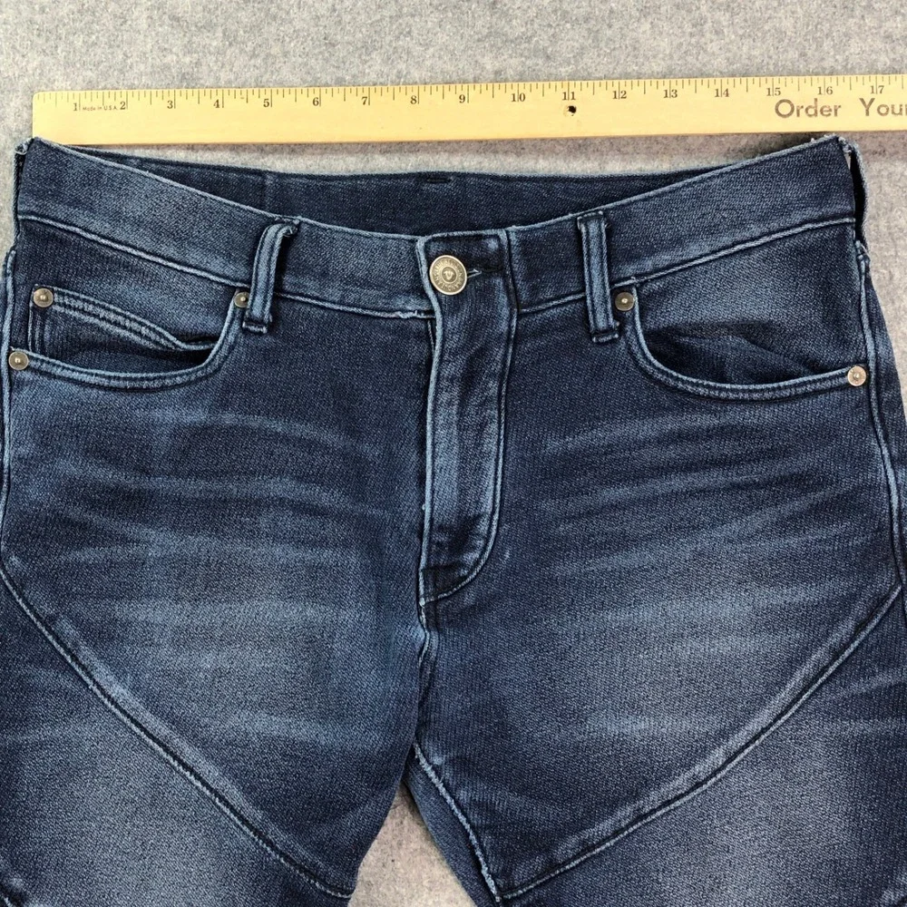 True Religion Mens Jeans 31 (fits 32x34) Rocco Skinny Blue Dark Wash Stretch